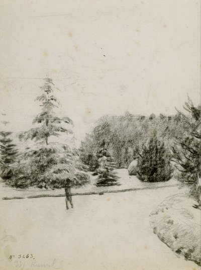Studio di un giardino da Santiago Rusiñol